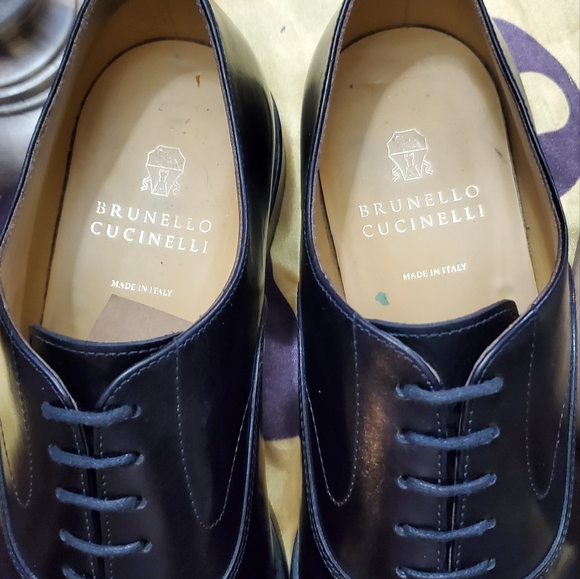 Brunello Cucinelli black cap toe oxfords - Picture 9 of 12